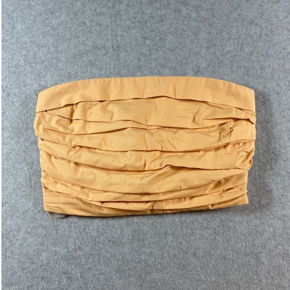Abercrombie & Fitch | Orange Strapless Cotton Poplin Tube Top | Gameday | XXS